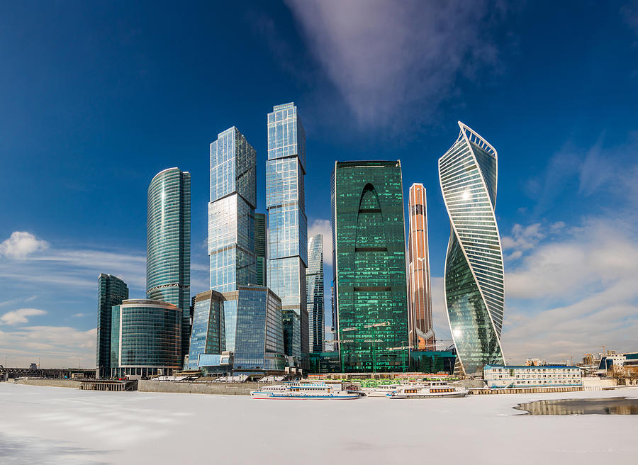 Moscow City - panorama of skyscrapers Moscow International Business Center Photograph by Anton Petrus