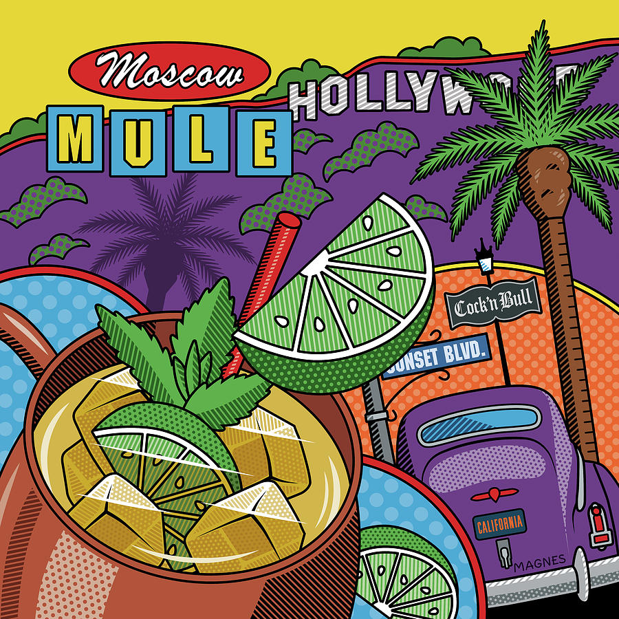 Hollywood Digital Art - Moscow Mule Cocktail by Ron Magnes