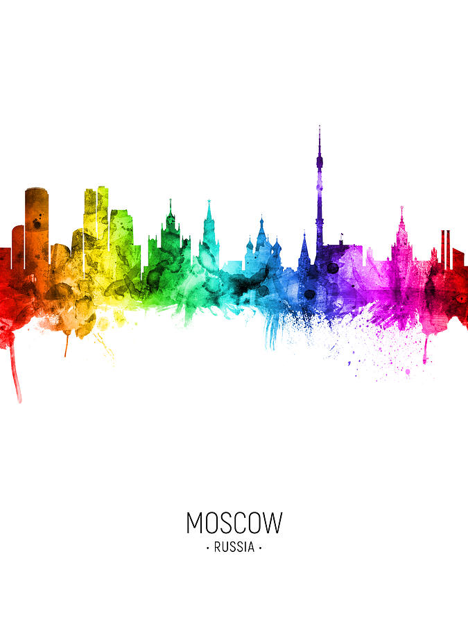 Moscow Russia Skyline #32 Digital Art by Michael Tompsett