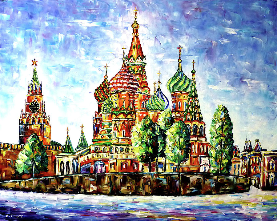 Moscows Red Jewel  Painting by Mirek Kuzniar