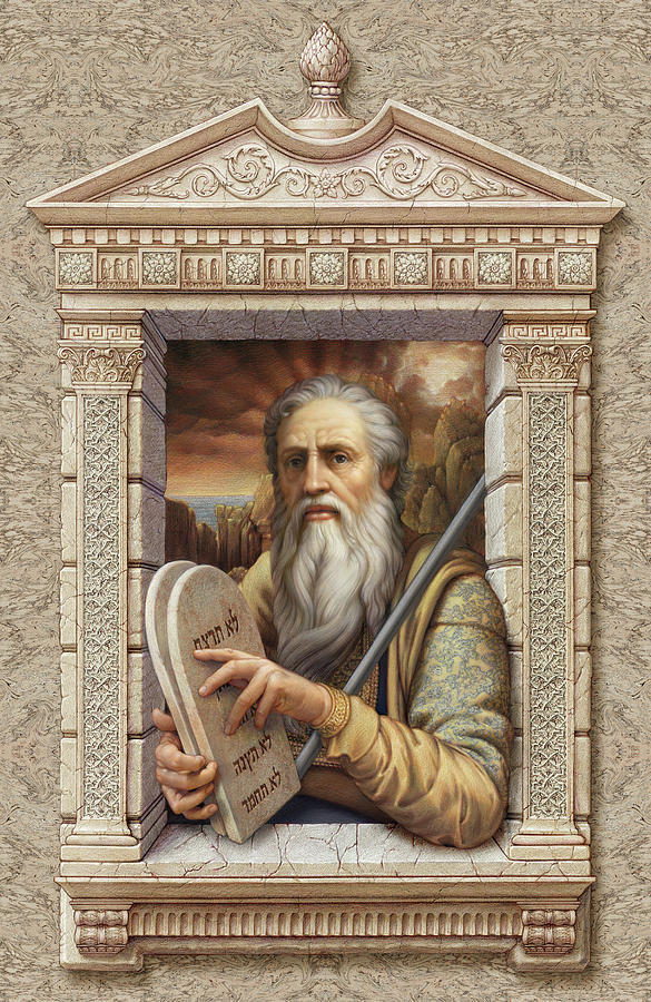 Moses Painting by Kurt Wenner