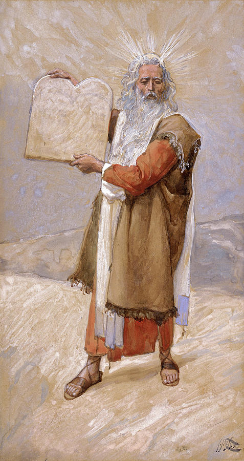 Moses Painting - Moses and the Ten Commandments, 1902 by James Tissot