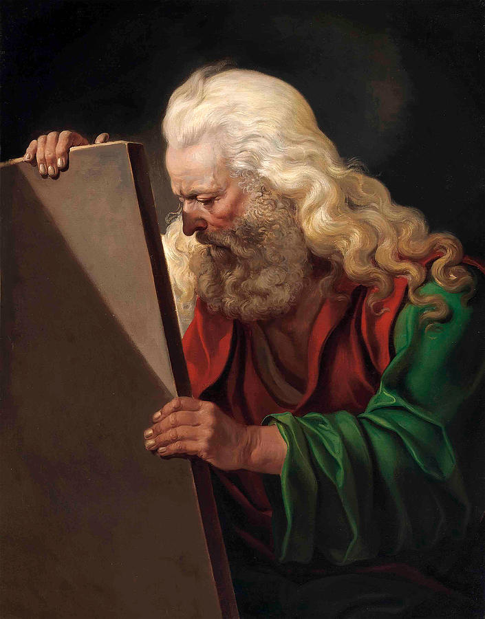 Moses  Painting by Circle of Noel Halle