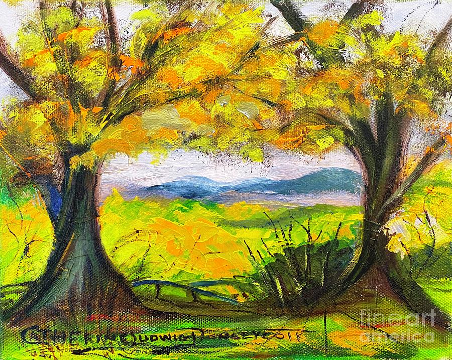 Fall Painting - Moses Cone Trail in Blowing Rock, North Carolina by Catherine Ludwig Donleycott