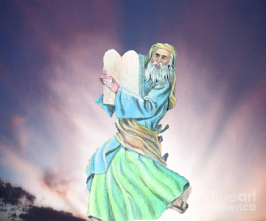 Moses Ten Commandments Painting