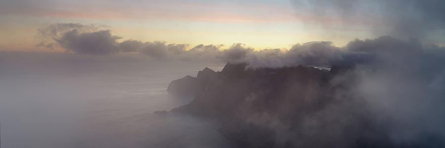 Moskenesoya sunrise cloud inversion mist Lofoten Islands Photograph by Sonny Ryse
