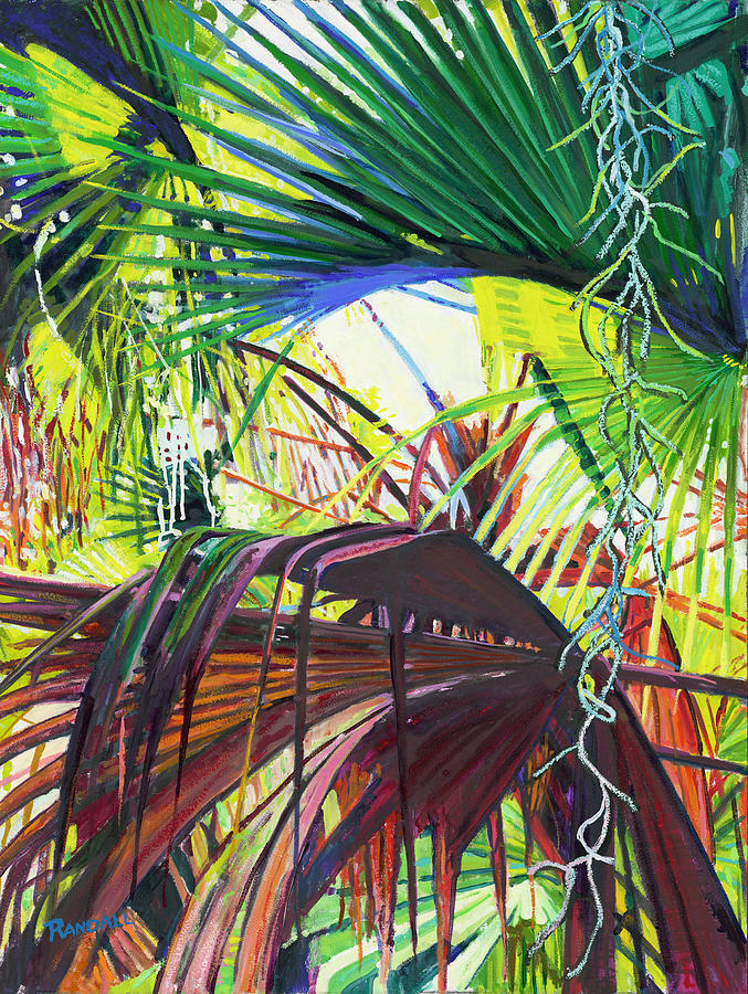 Moss and Palm Painting by David Randall