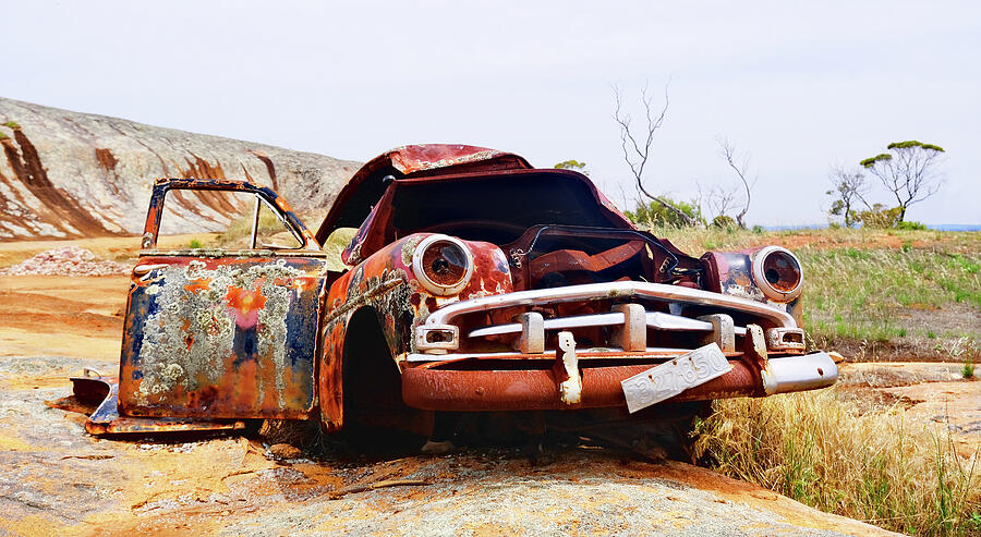 Lichen Covered Outback Wreck  Photograph by Lexa Harpell