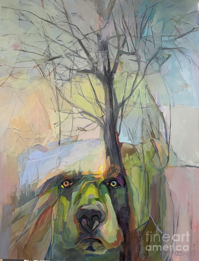 Bear Painting - Moss by Kimberly Santini
