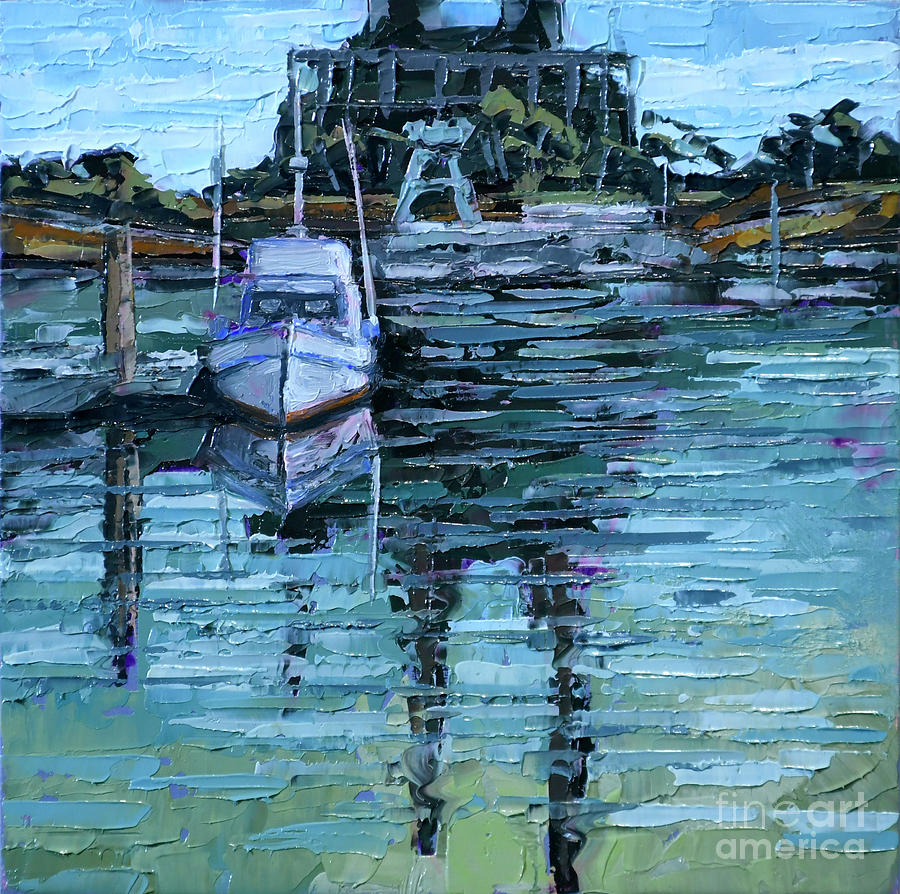 Moss Landing Boatyard Painting by PJ Kirk
