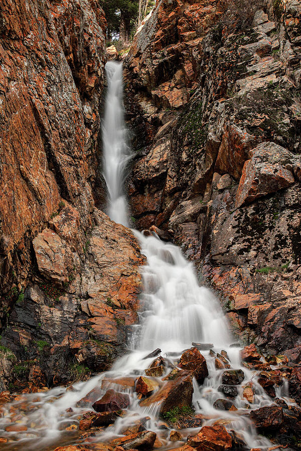 Spring Photograph - Moss Ledge Waterfall - Big Cottonwood Canyon, Utah by Brett Pelletier