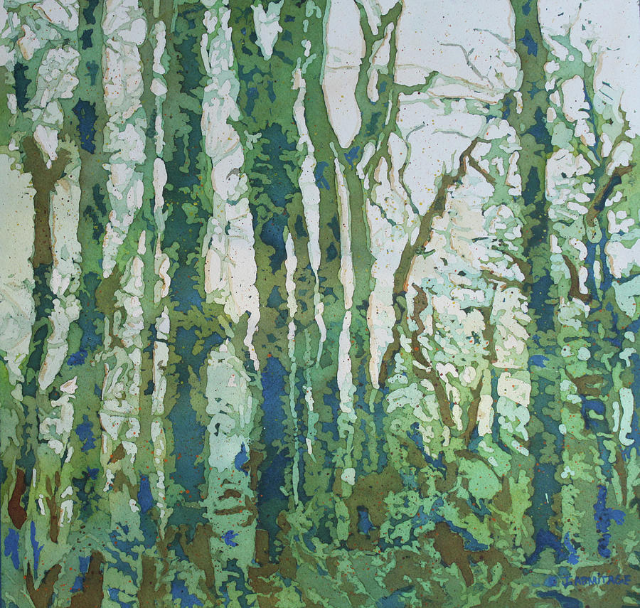 Tree Painting - Mossy Tangle by Jenny Armitage