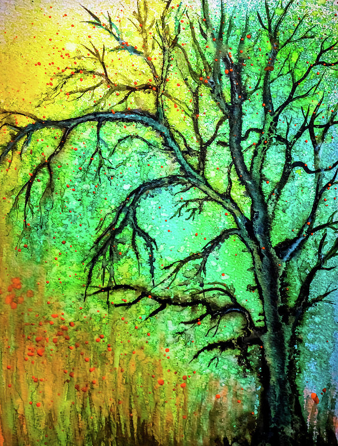 Mossy tree Painting by Lilia D - Fine Art America