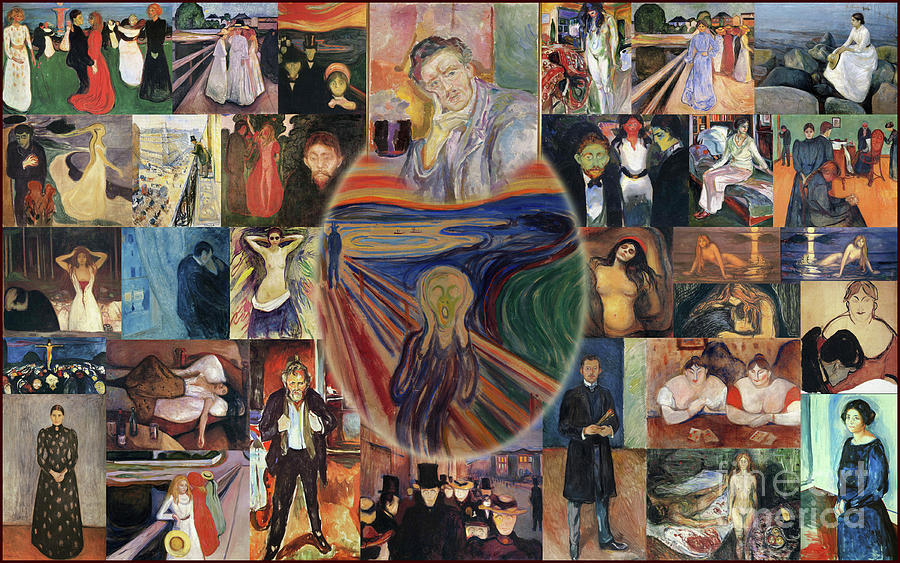 Most Famous Edvard Munch Paintings Painting by Scott Mendell