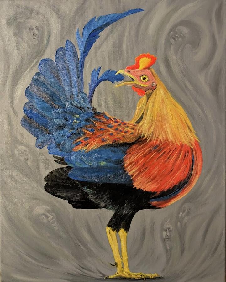 Most Fowl Painting by Violet Jaffe