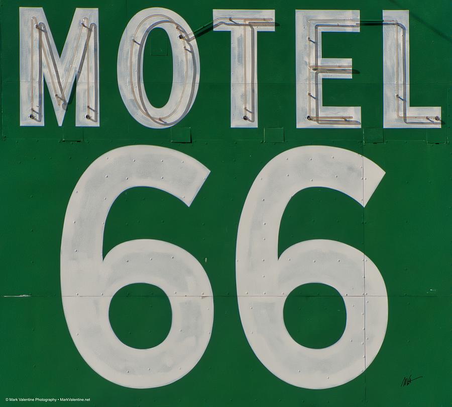 Motel 66 Neon Digital Art by Mark Valentine