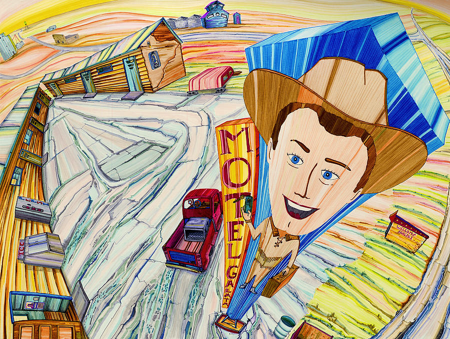 Motel Galata Drawing by Scott Kirby