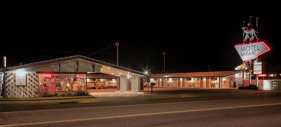 Motel Safari - Route 66 - Tucumcari Photograph by Susan Rissi Tregoning