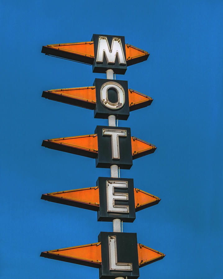 Motel with Geometric Letter Designs Photograph by Matthew Bamberg