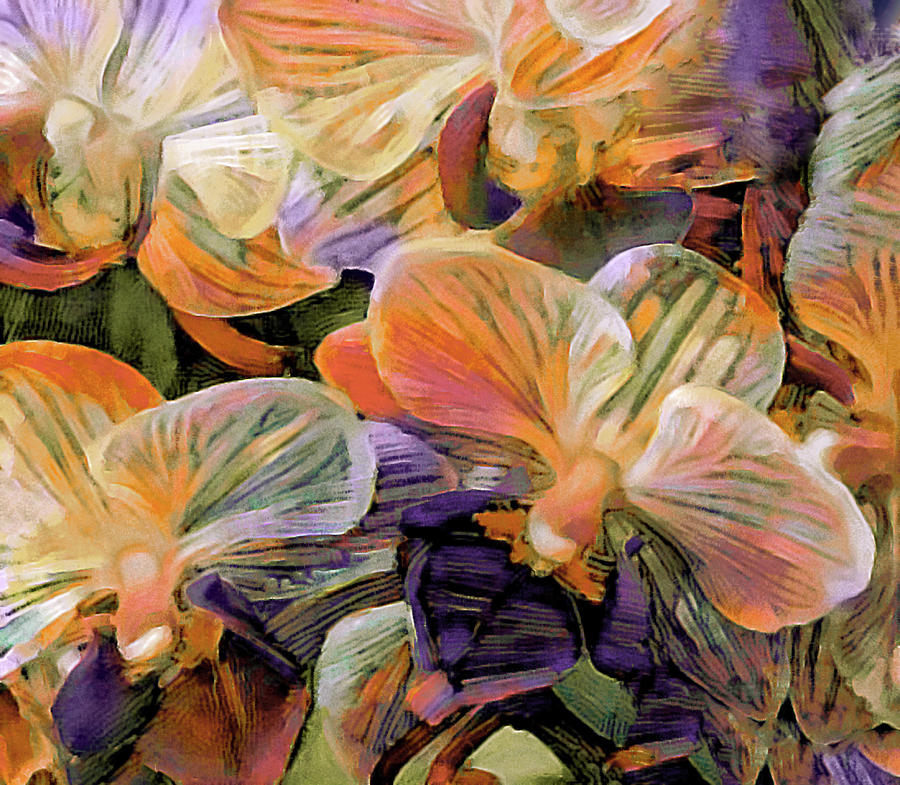 Moth Orchid Bouquet Digital Art by Susan Maxwell Schmidt