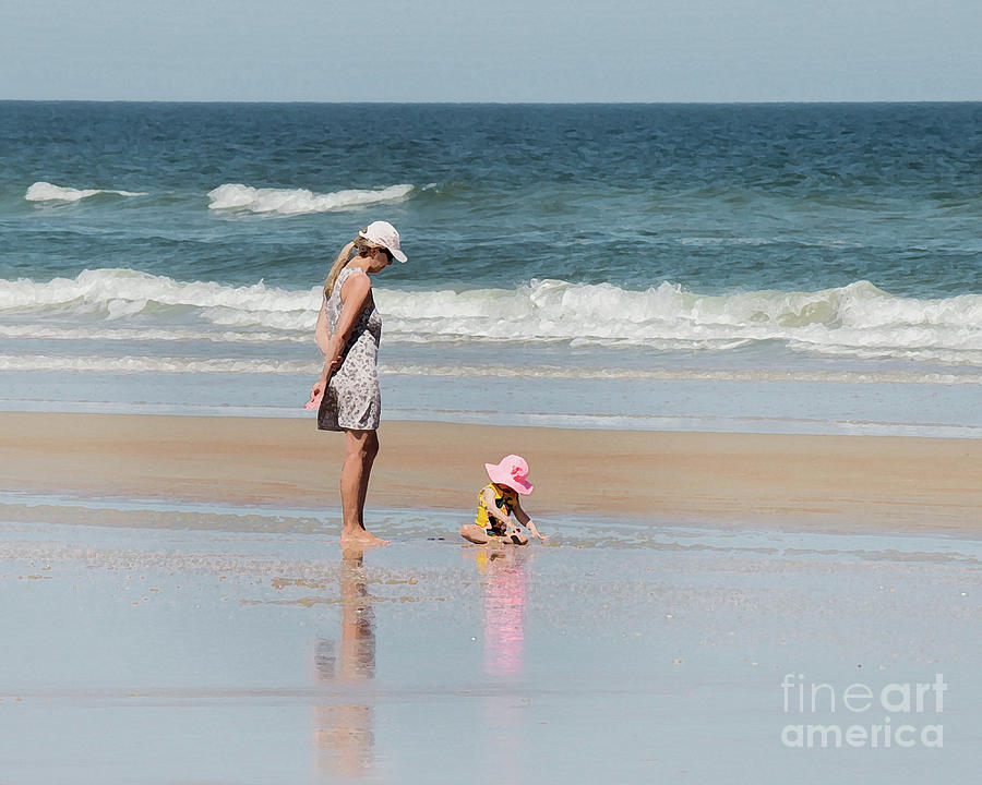 Mother and Child Beach Moment Photograph by Neala McCarten