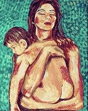 Human Painting - Mother And Child by Biagio Civale