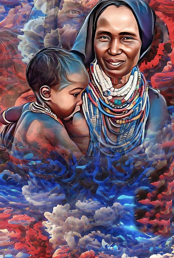 Mother and child Painting by Ebele Chinye Fine Art America