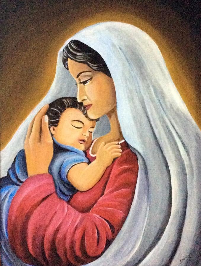 Mother And Child Painting by Joseph Duyan | Fine Art America