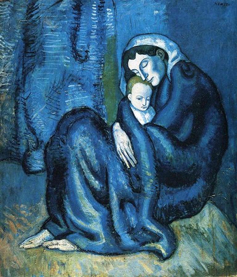 Mother and child Painting by Pablo Picasso | Fine Art America