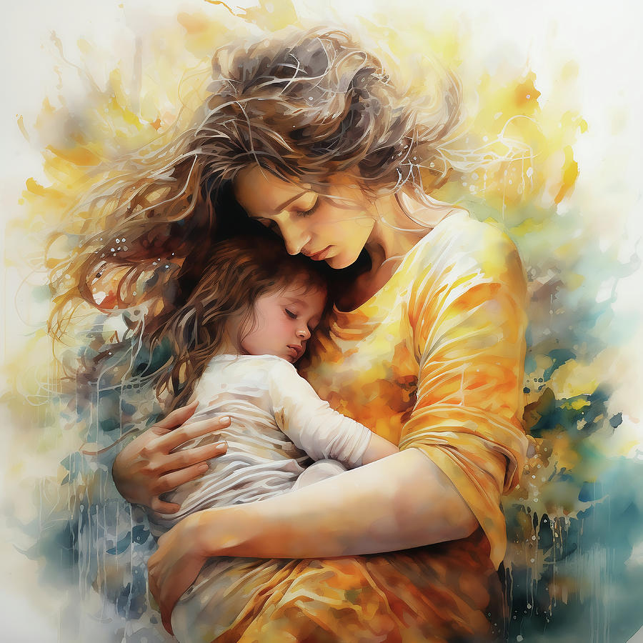Mother and Child Digital Art by Robert Knight