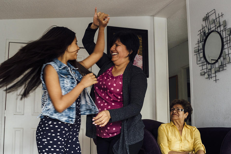 Mother and daughter dancing Photograph by Ashley Corbin-Teich