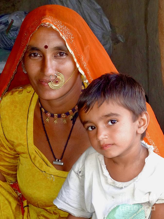 Mother and son India Photograph by Marika Hartman | Pixels