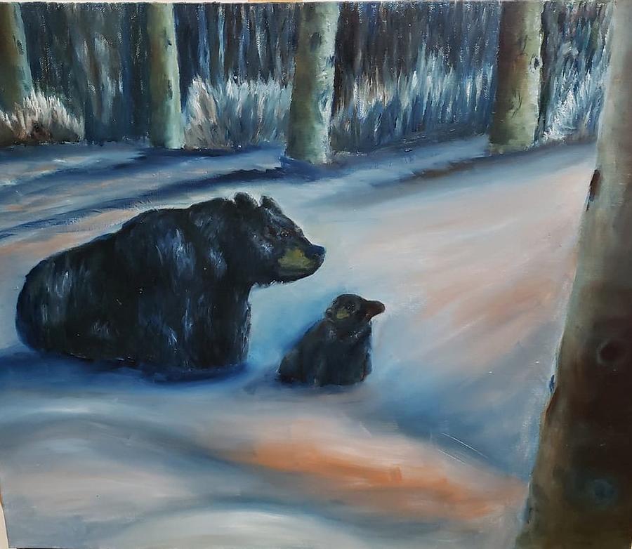 Mother Bears Wisdom Painting by Joseph Eisenhart