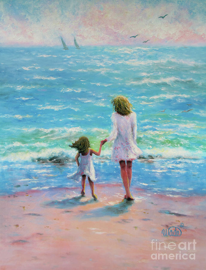 Mother Daughter Beach Babes Painting by Vickie Wade - Fine Art America
