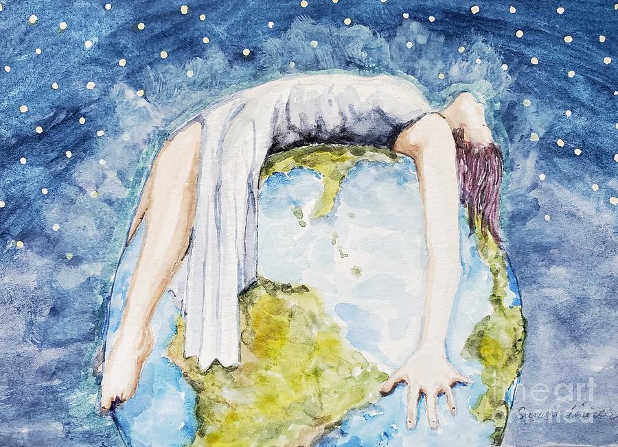Mother Earth Holds You Painting by Susan Fisher