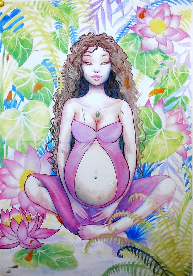 Mother Earth Drawing By Stephanie Lilou