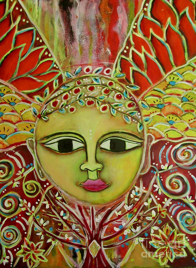 Mother Gaia  Painting by Corina Stupu Thomas