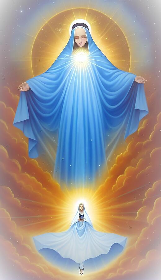 A I Mother Mary Ascended Master Digital Art by Denise F Fulmer