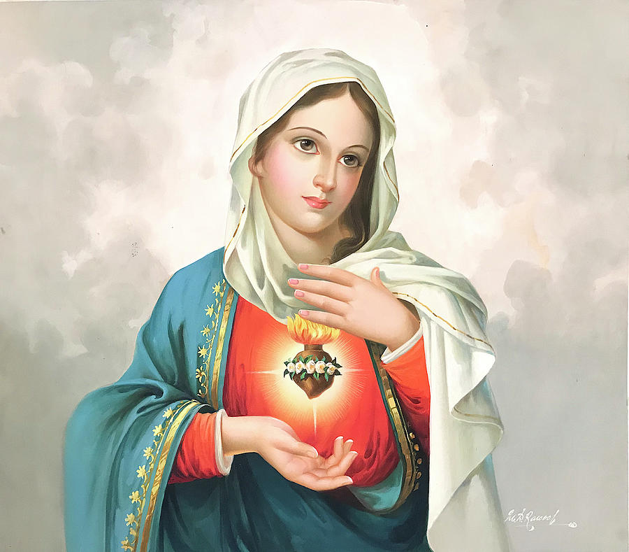 Mother Mary Painting by Vijayann Rajasabai - Fine Art America