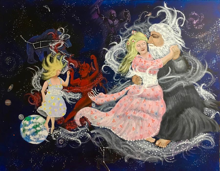 Mother Nature and Mother Earth Dancing with God and Satan Painting by Dan  Koon - Fine Art America