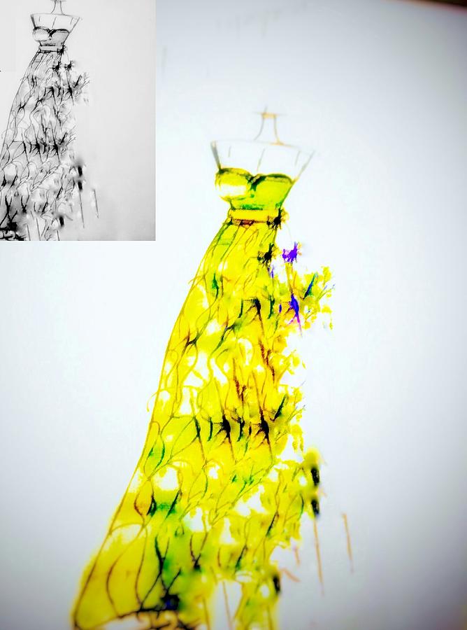 Mother Nature/ Dress-December 2020 Drawing by Teresa Snowden America