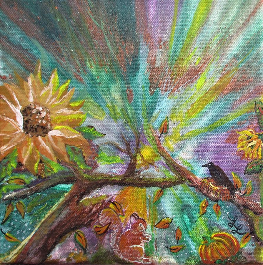 Mother Nature Harvest Unhinged Painting by Lynn Raizel Lane