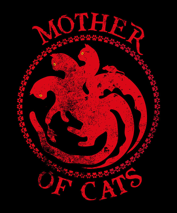 Mother Of Cats Cute Kittens Tshirt For Cat Lovers Digital Art By Art Frikiland Fine Art America 