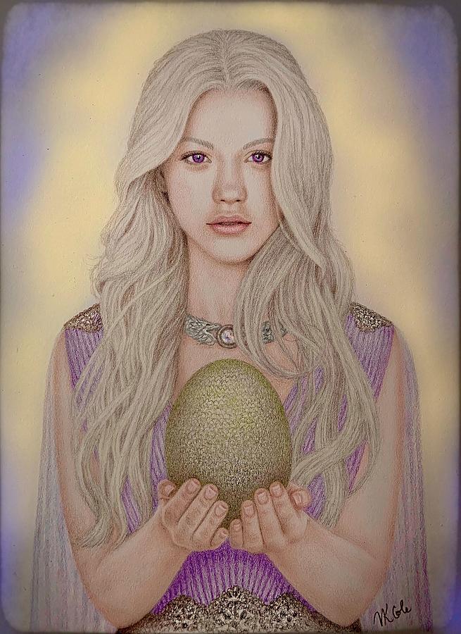 Asoiaf Drawing - Mother of Dragons by Vanessa Cole Asoiaf Drawing - Mother of Dragons by Vanessa Cole