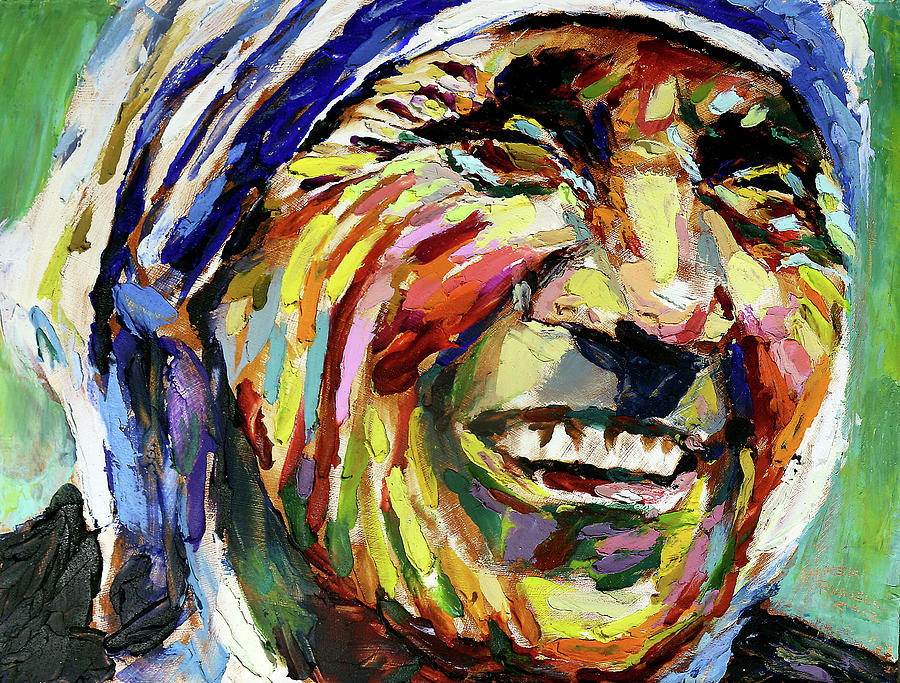 Mother Teresa Painting by Derek Russell