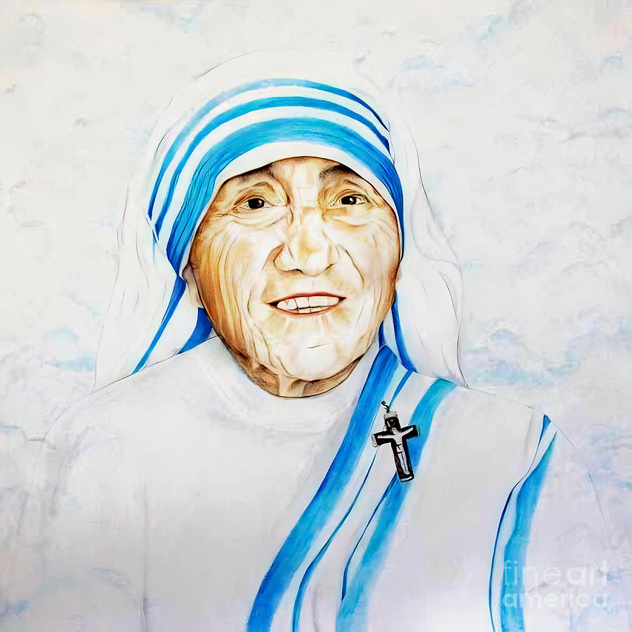 Mother Teresa Painting by Munir Alawi - Fine Art America