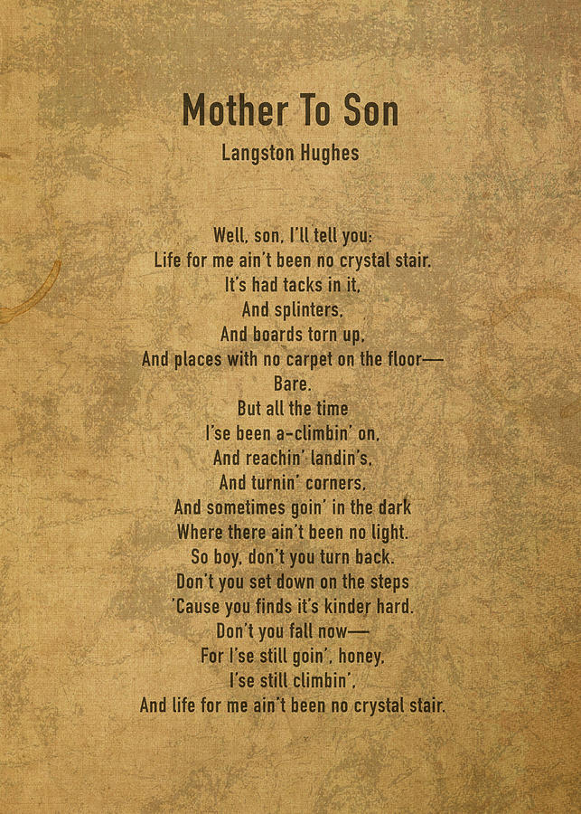 langston hughes poems mother to son