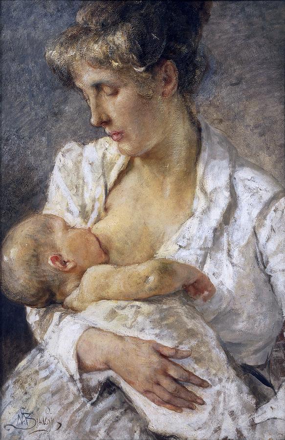 Motherhood Mose Bianchi 1899 Painting by Mose Bianchi - Fine Art America