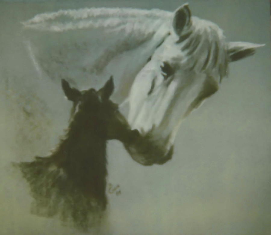 Motherly Love Pastel by Barbara Keith