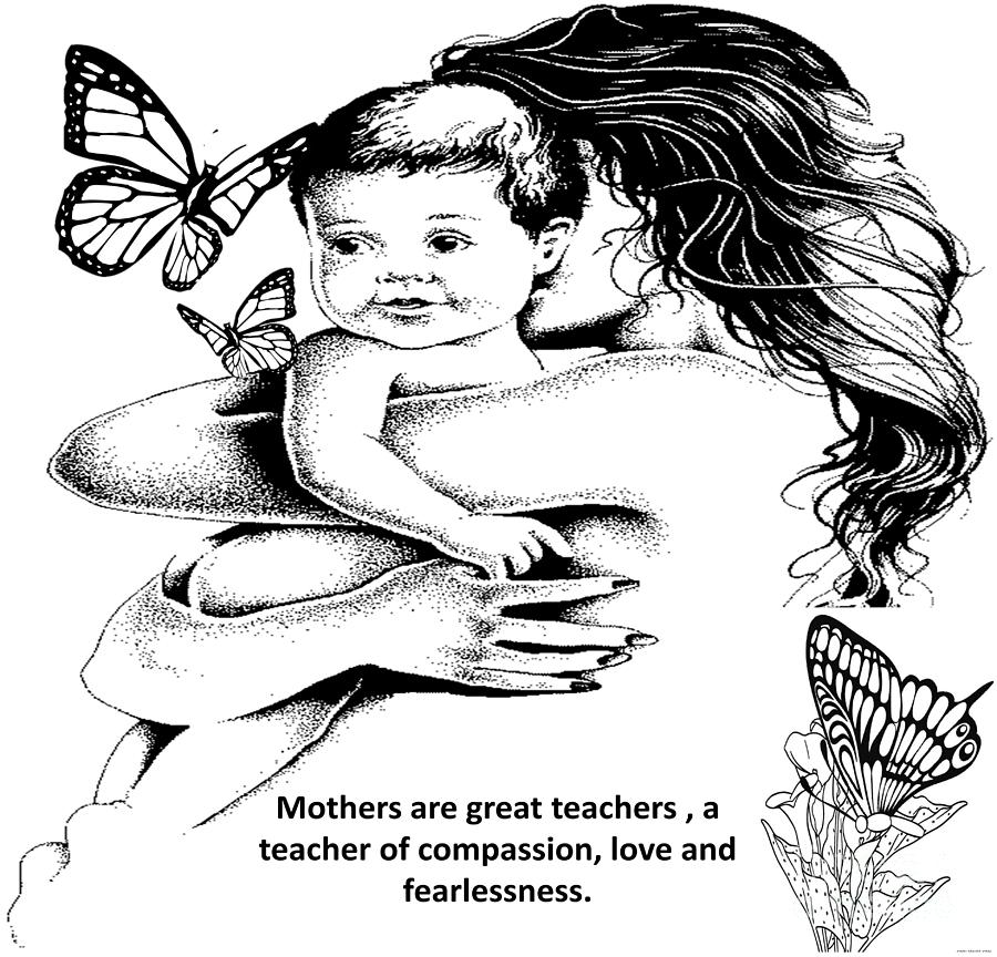 Mothers Are Great Teachers Drawing